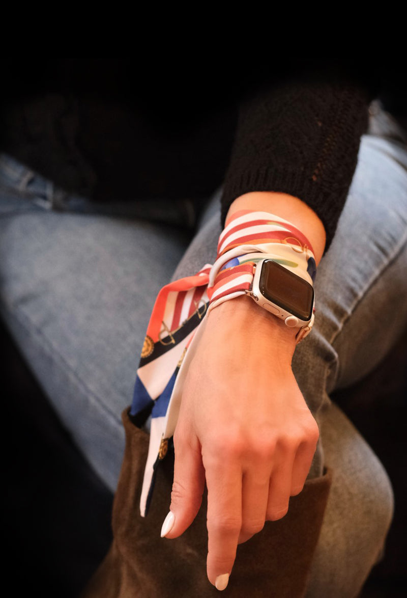 BUTTERSCOTCH APPLE WATCH SCARF BAND (CONNECTORS INCLUDED)